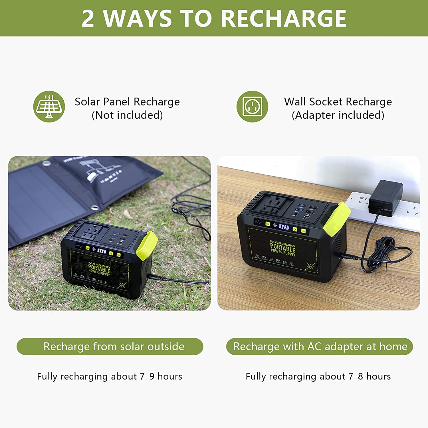 MARBERO 88Wh Portable Power Station 24000mAh Camping Solar Generator (Solar Panel Not Included)