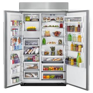 KitchenAid 30 cu. ft. Built-In Side by Side Refrigerator in Panel Ready KBSN608EPA