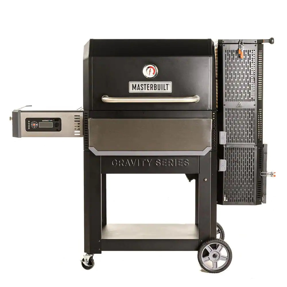 1050 Digital Charcoal Grill and Smoker Combo in Black