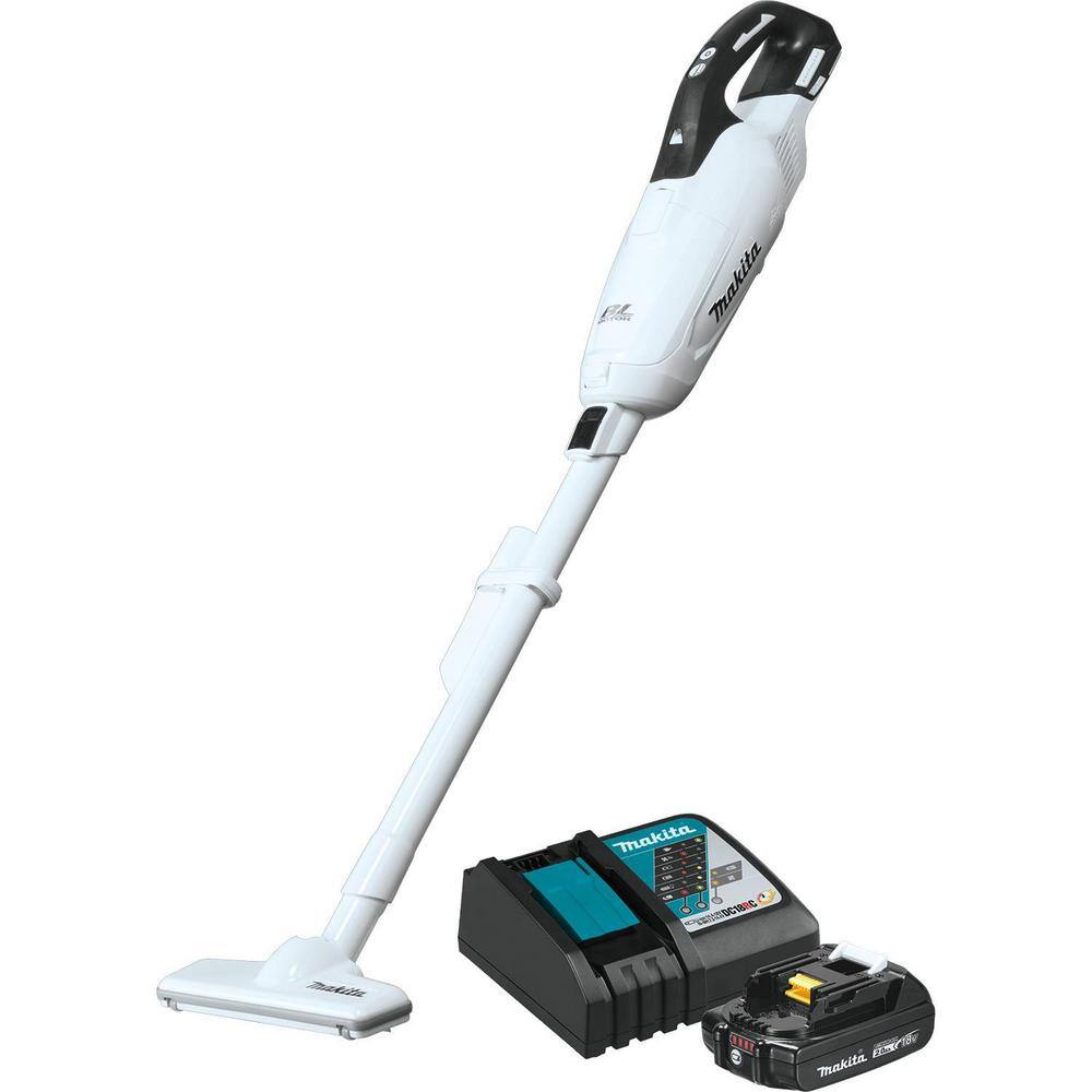 Makita 18-Volt LXT Lithium-Ion Compact Brushless Cordless 3-Speed Vacuum Kit 2.0 Ah XLC05R1WX4