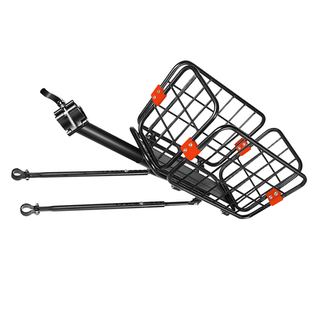 1 Pc Sturdy Aluminum Alloy Bike Rear Seat Basket Storage Basket for Items Organizing (Black)