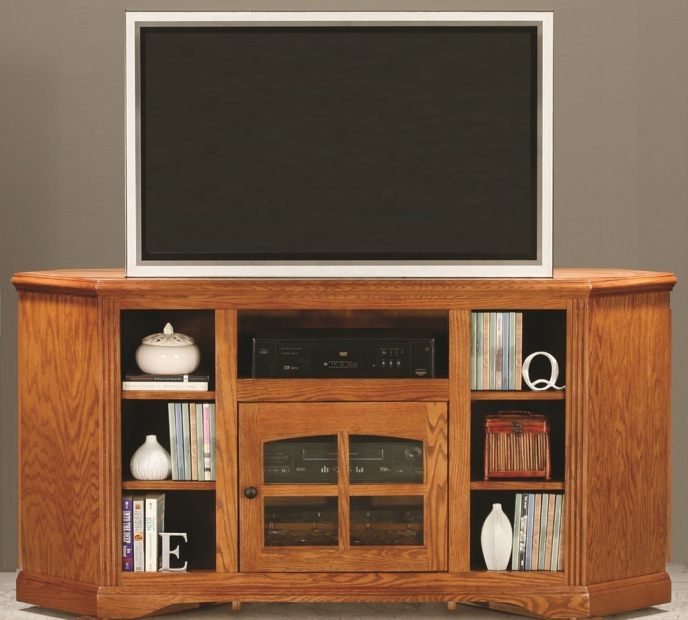 Eagle Furniture 63 quotOak Ridge Thin Corner Entertainment Console   Transitional   Entertainment Centers And Tv Stands   by Eagle Furniture  Houzz