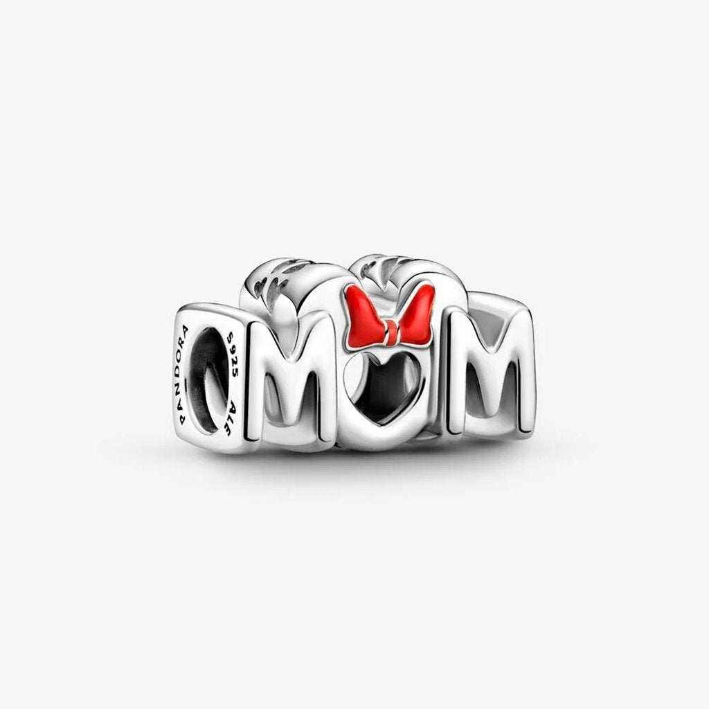 PANDORA  Disney Minnie Mouse Bow & Mum Charm