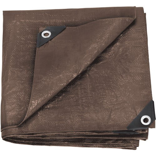 Rip Stop Tarp, 10' x 12', Brown, Standard Duty