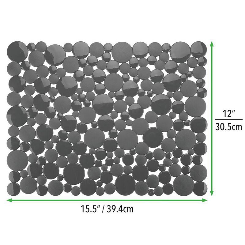 mDesign Plastic Kitchen Sink Protector Set， Bubble Design， Set of 3