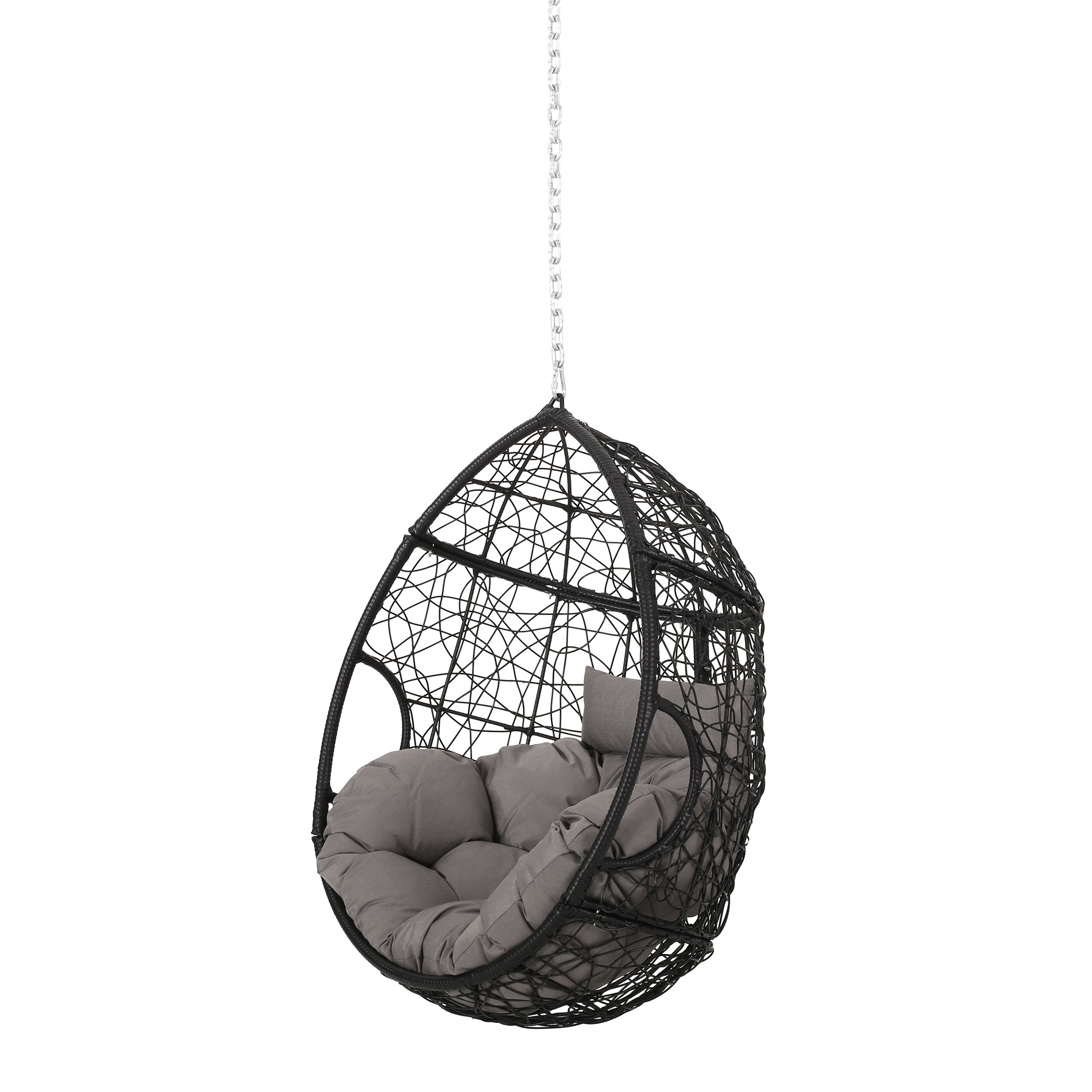 Alannah Outdoor and Indoor Wicker Hanging Chair with 8 Foot Chain (NO STAND)