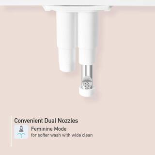 Hulife Non-Electric Bidet Attachment with Dual Nozzle Self Cleaning Cold Water in White HLB-200