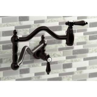 Kingston Brass Heirloom Wall Mount Pot Filler Faucets in Oil Rubbed Bronze HKS2105BAL