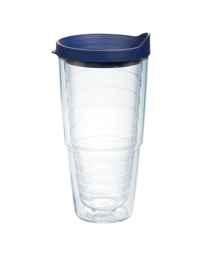 Tervis Tumbler Tervis Clear and Colorful Lidded Made in USA Double Walled  Insulated Tumbler Travel Cup Keeps Drinks Cold and Hot 24oz Navy Lid