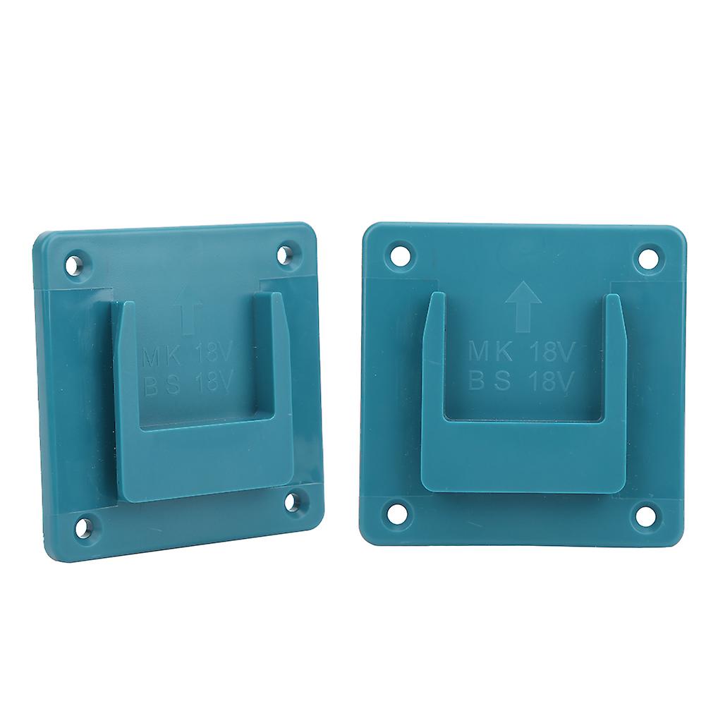 2pcs Machine Holder Wall Mount Storage Bracket Fixing Devices For Makita 18v Electric Toolcyan