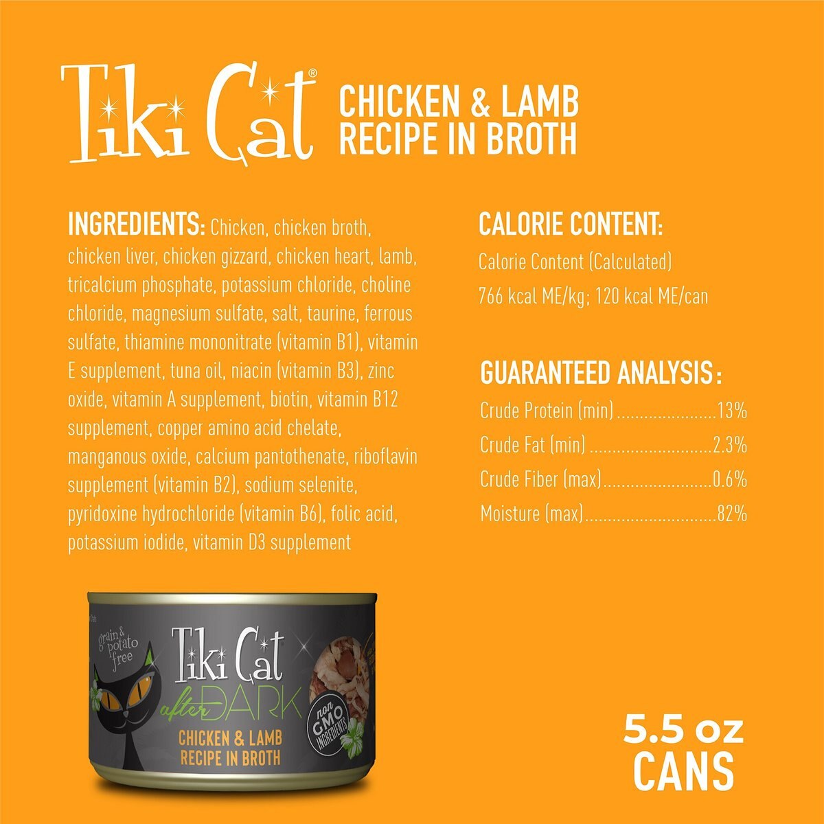 Tiki Cat After Dark Chicken and Lamb Canned Cat Food