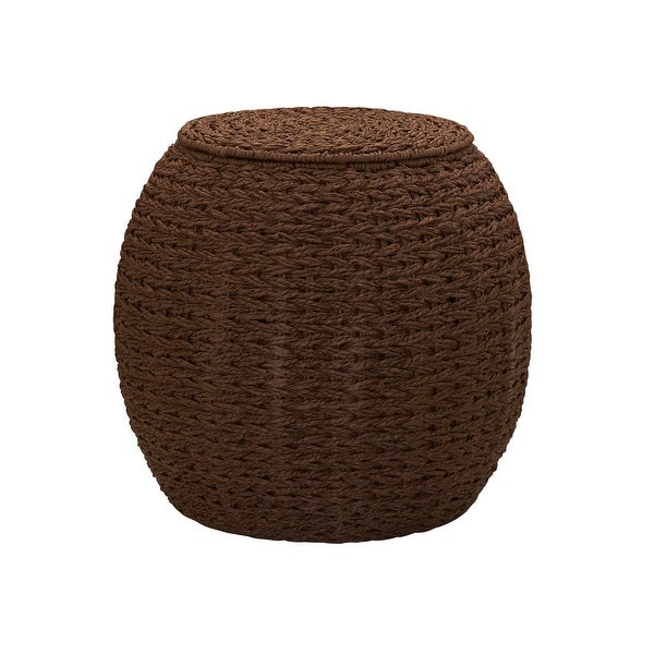 Household Essentials Indoor/Outdoor Barrel Basket Side Table