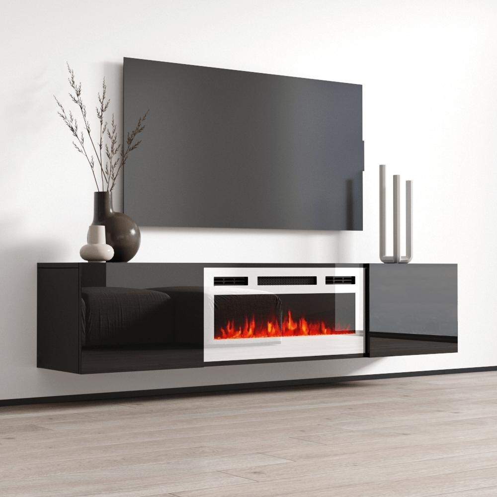 Cali WH EF Wall Mounted Electric Fireplace Modern 72\