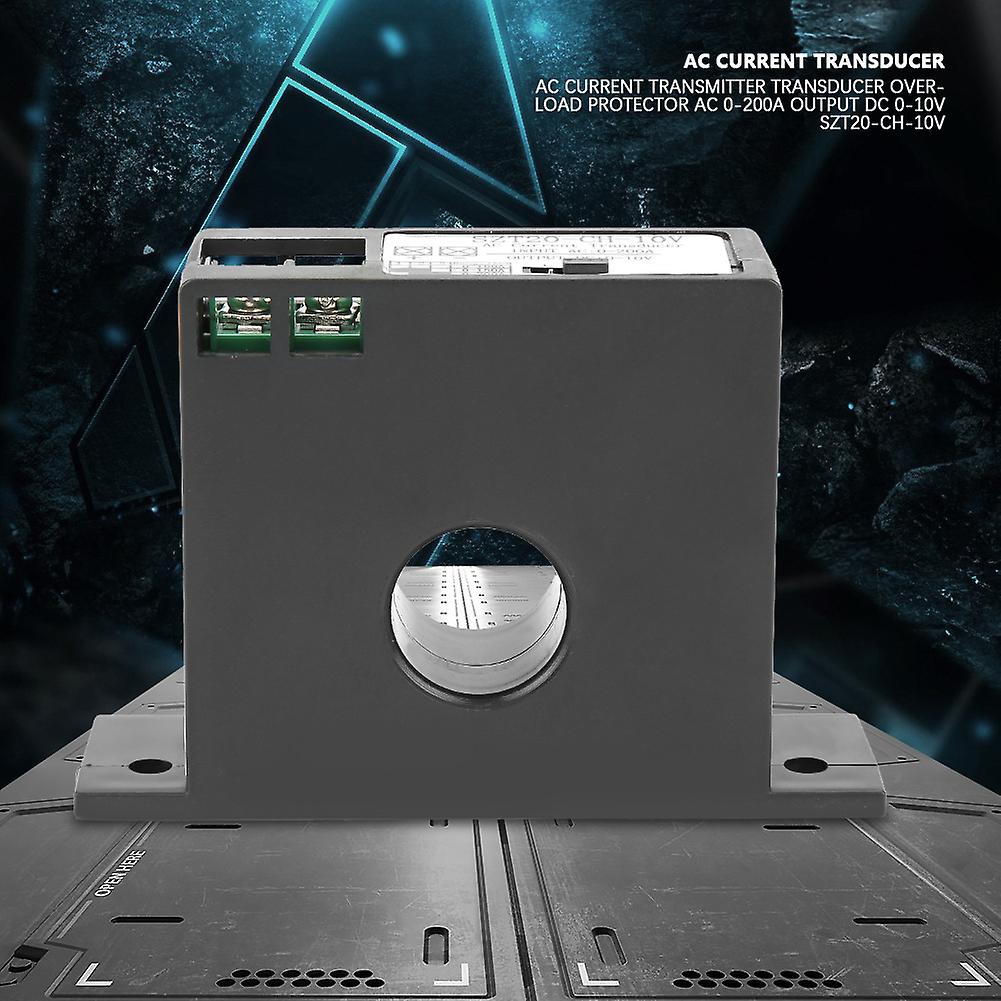Ac Current Transmitter Transducer Overload Protector Ac 0-200a Output Dc 0-10v Szt20-ch-10v