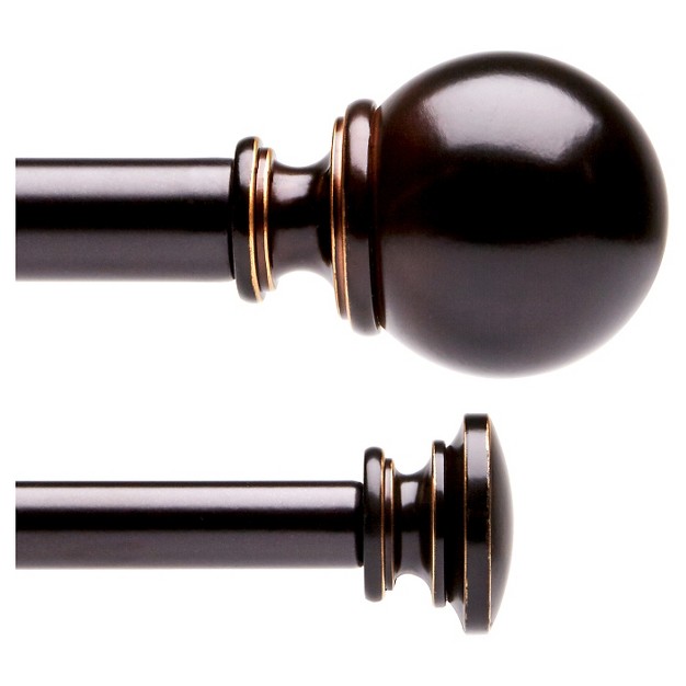 Loft By Umbra Ball Double Curtain Rod Bronze