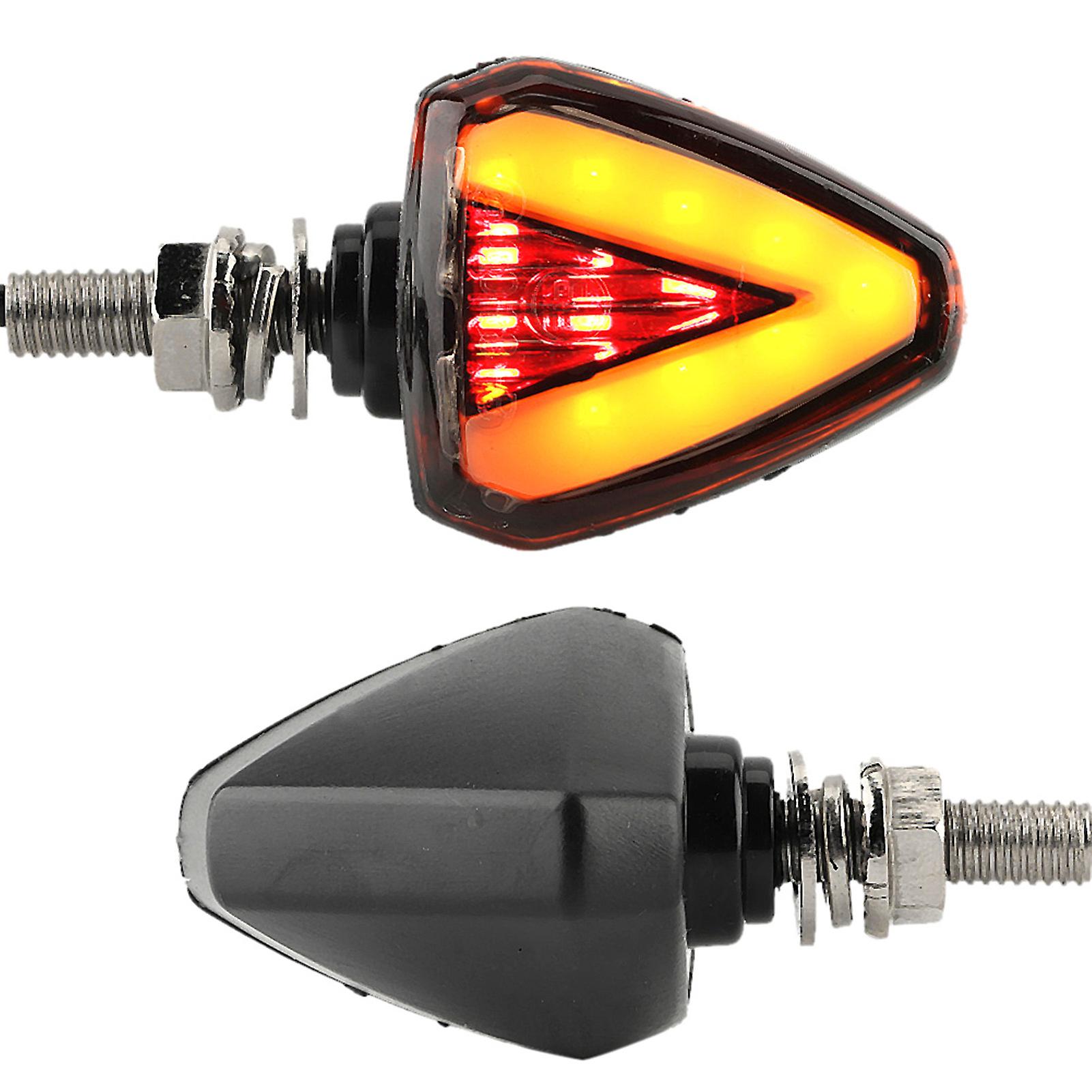 1pair Motorcycle Led Turn Signal Daytime Running Light Blinker Flasher Indicator Light Universal