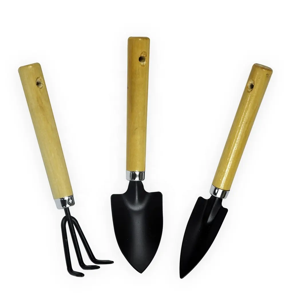 Sale Steel Trowel Home Wooden Handle Succulent Plant Mini Garden Hand Tool Set