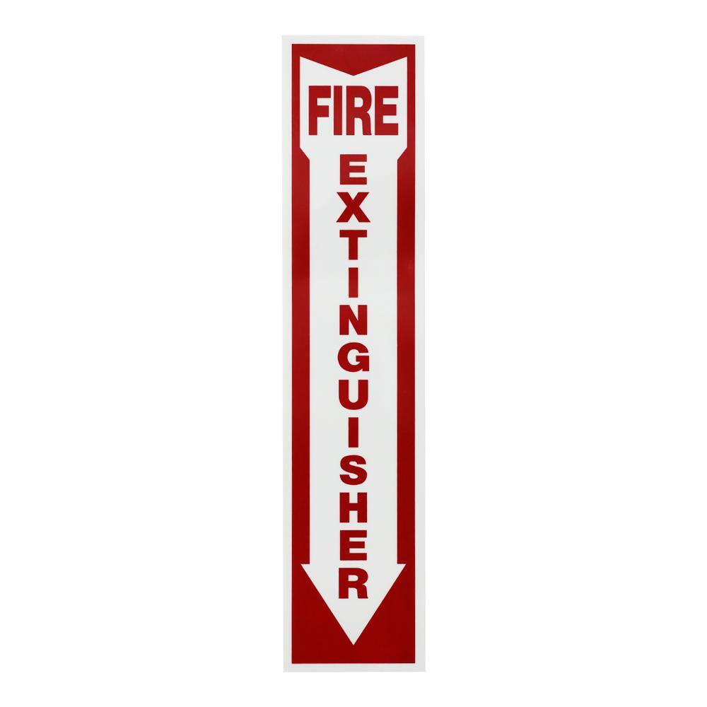 Everbilt 4 in. x 18 in. Glow-in-the-Dark Fire Extinguisher Sign 31504