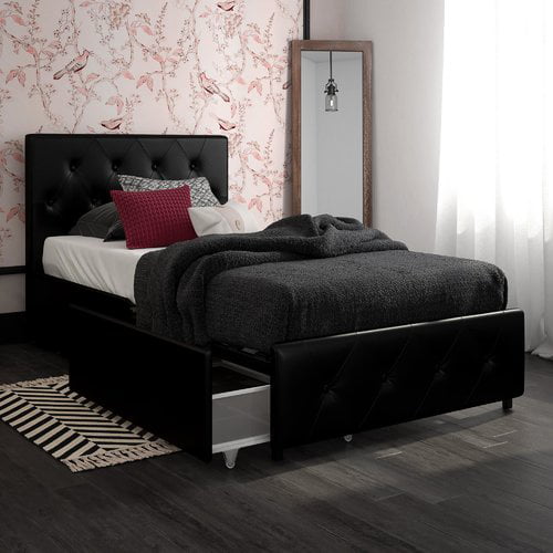 DHP Dakota Upholstered Storage Platform Bed