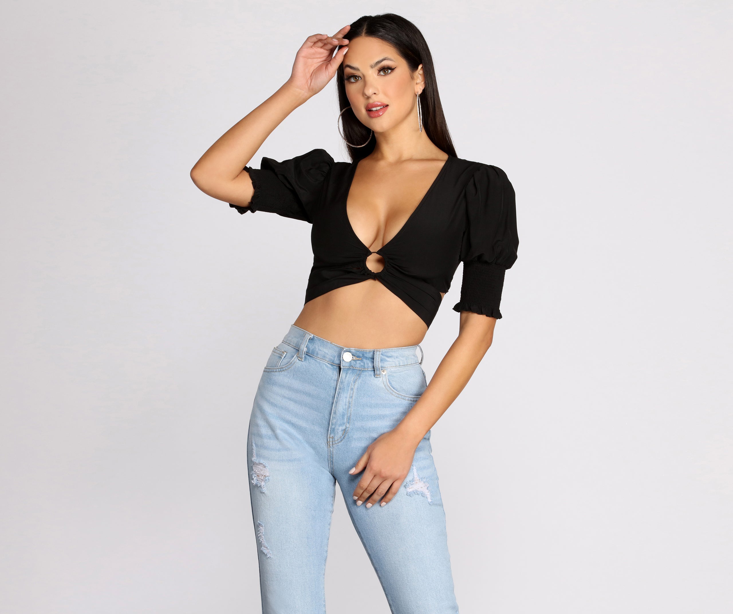 Major Babe Tie Waist Crop Top