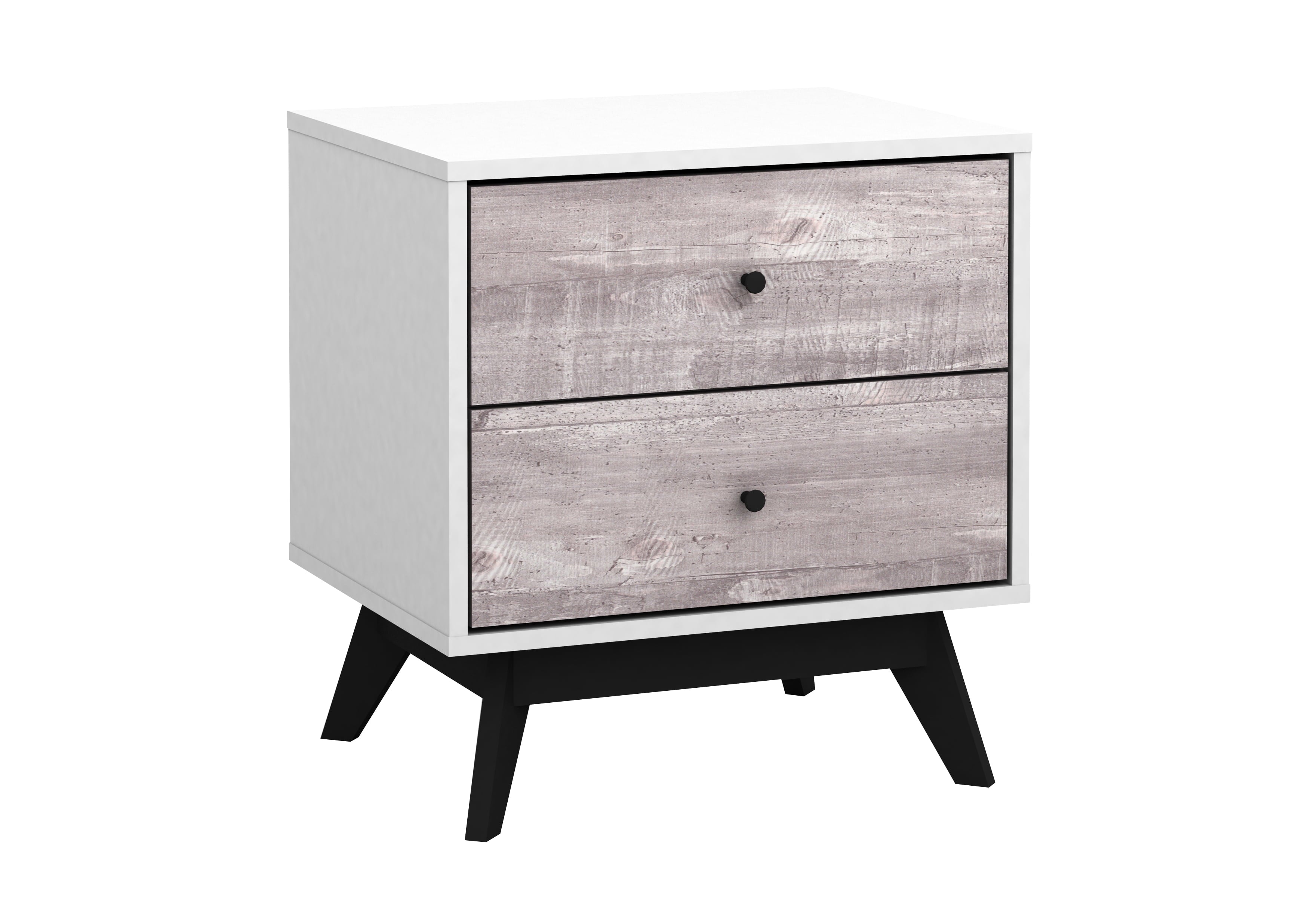 TMS Crislana Wood Night Stand, White