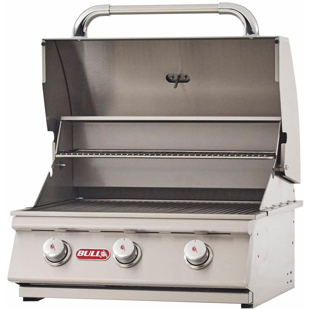 Bull Steer Premium 25-Inch 3-Burner Built-In Propane Gas Grill