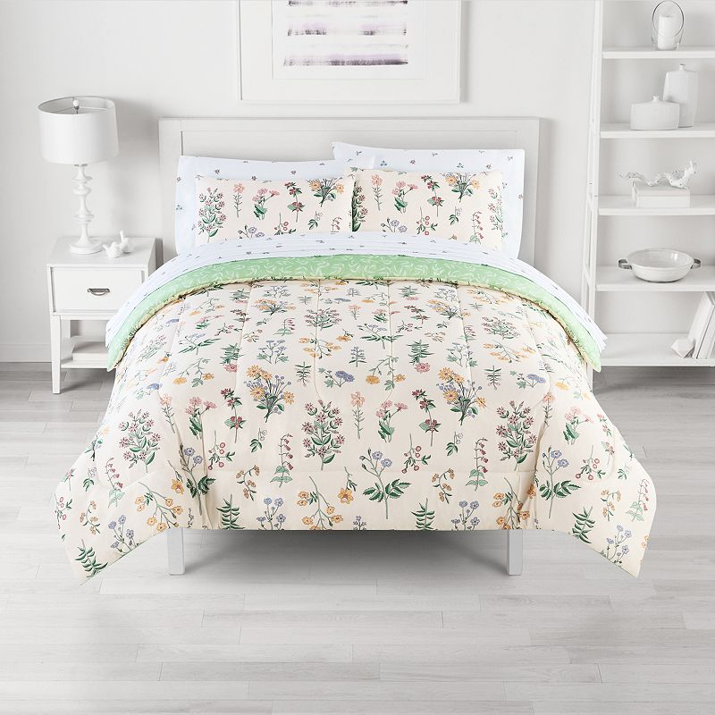 The Big One? Emily Floral Reversible Comforter Set with Sheets