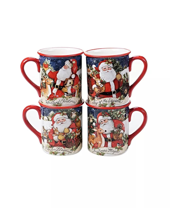 Certified International Magic of Christmas Santa 16 Piece Dinnerware