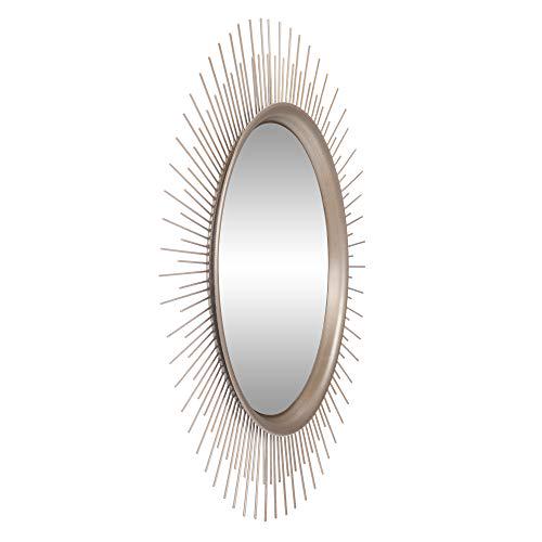 Patton Wall Decor Sunburst Wall Accent Mirror Brushed Silver 3021530  Crowdfused