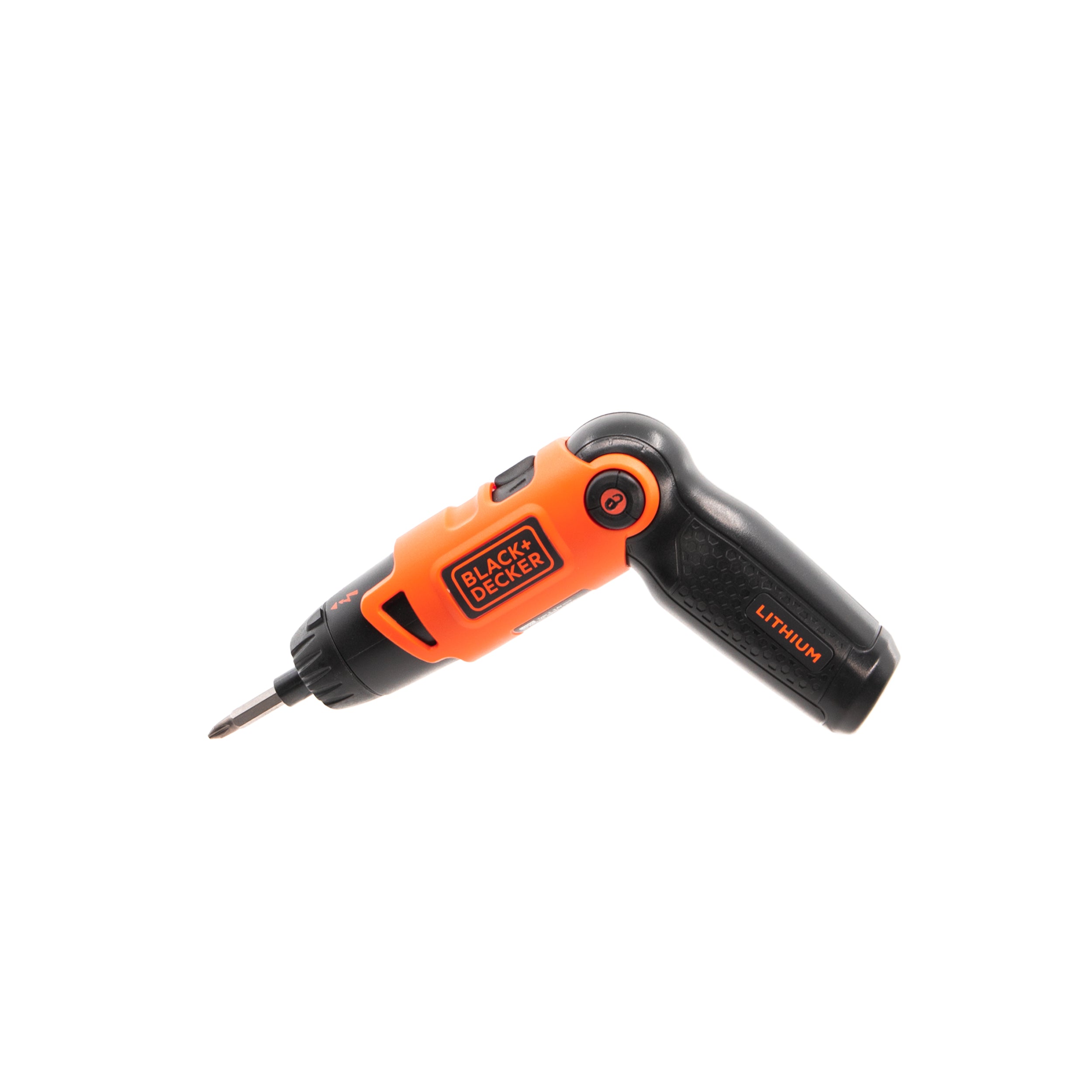 Cordless Screwdriver with Pivoting Handle, USB Charger and 2 Hex Shank Bits