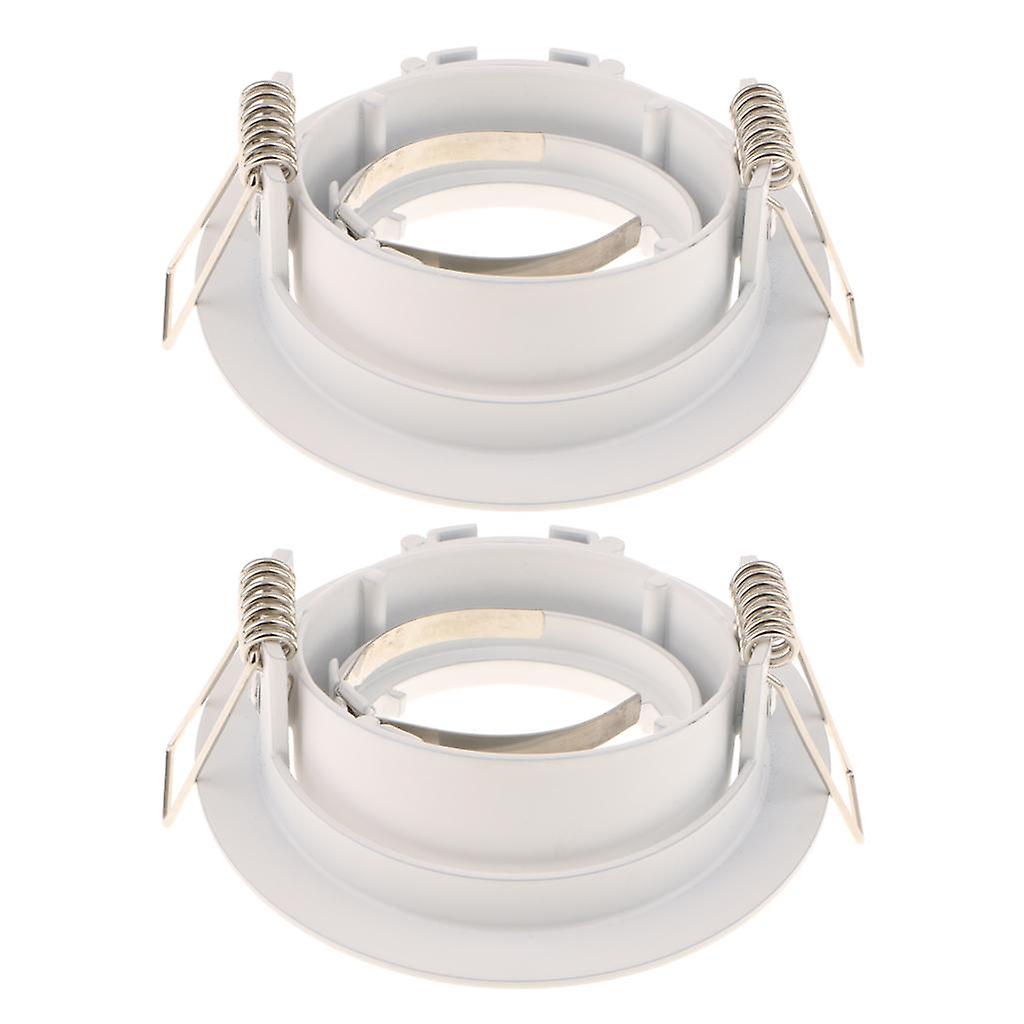 2pcs Mr16/gu10 Ceiling Downlight Led Replacement Light Holder Bracket Protector Cover， Power(max): 50w