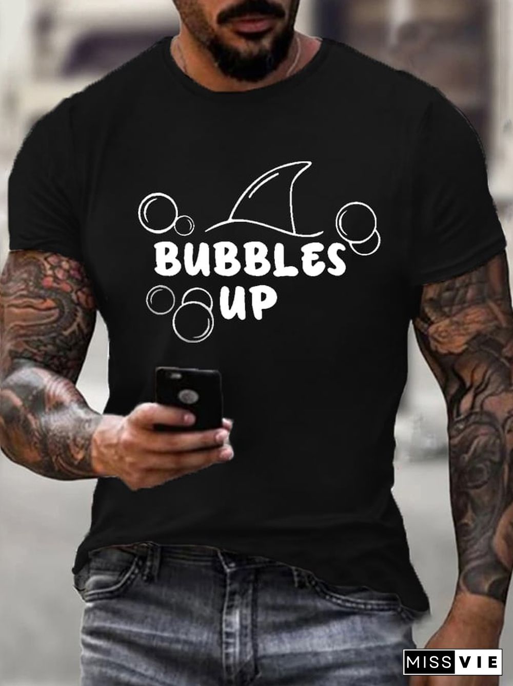 Men's Bubbles Up Jimmy Casual T-Shirt