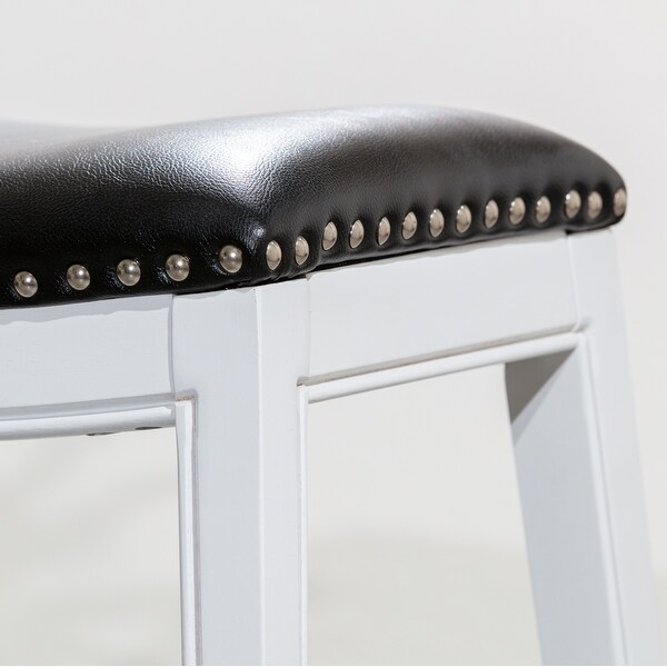 DTY Indoor Living Durango Leather Saddle Stool