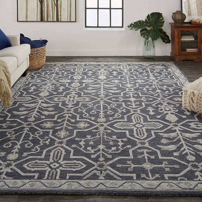 Weave and Wander Faris Rustic Farmhouse Flora Fauna Rug