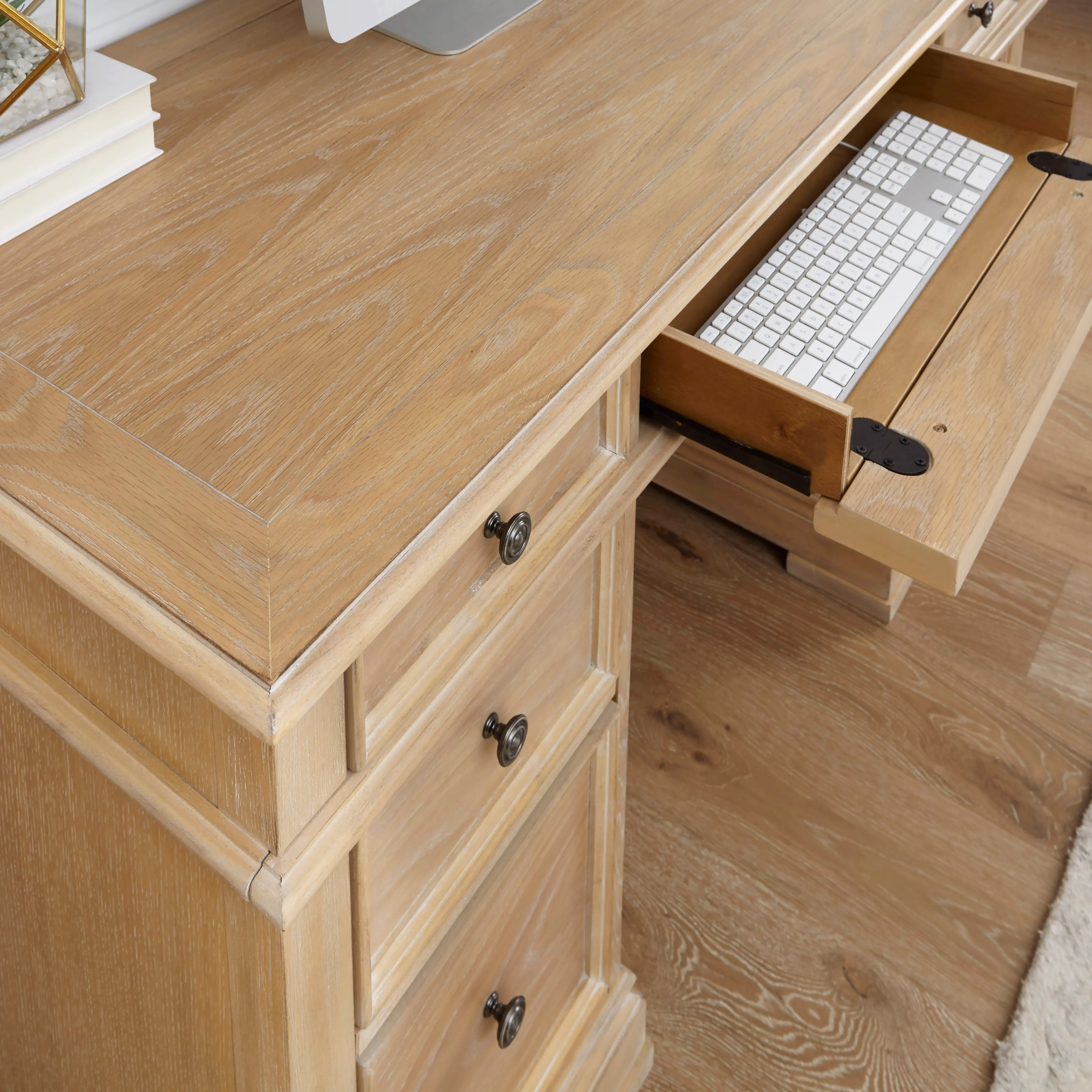 Manor House Brown Pedestal Desk