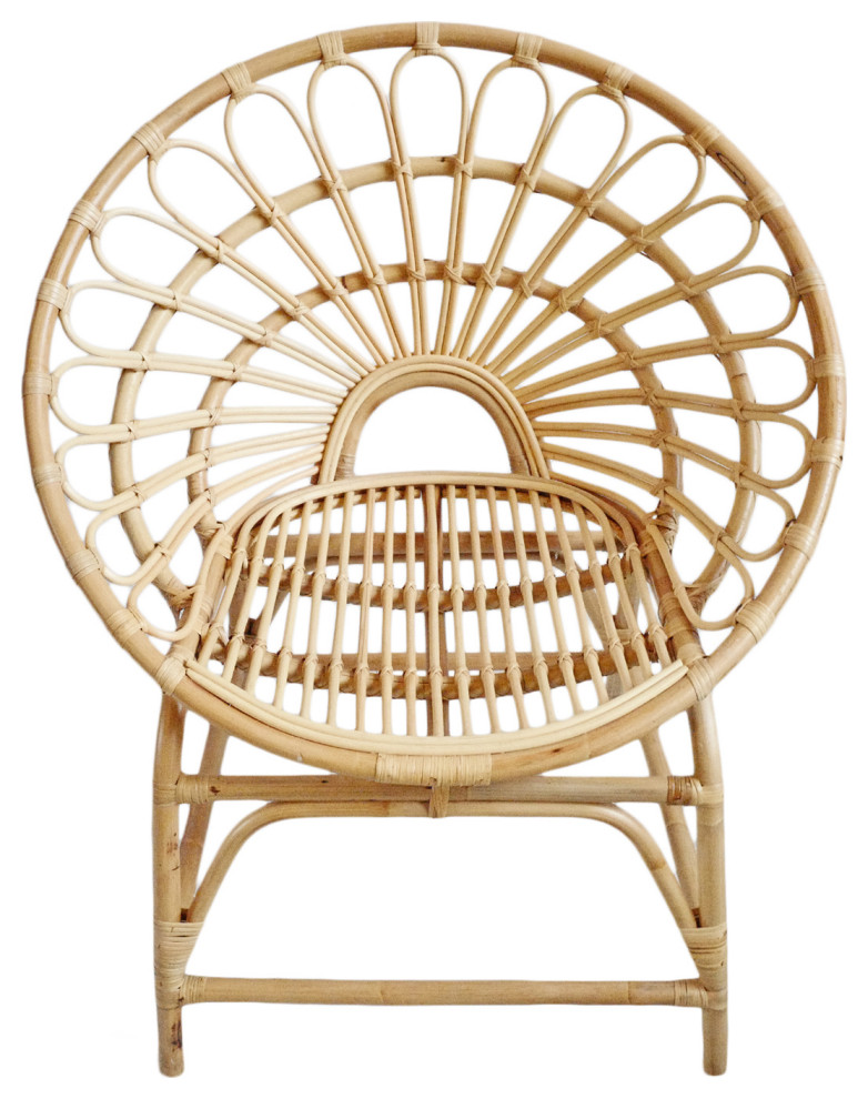 Natural Bamboo Flower Ring Chair   Tropical   Armchairs And Accent Chairs   by Design Mix Furniture  Houzz