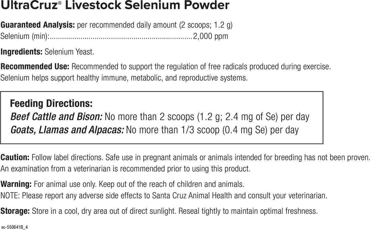 UltraCruz Selenium Livestock Powder Supplement