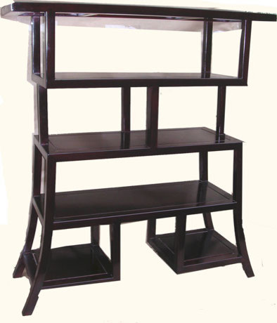 Rosewood Oriental Bookcase Curved Leg   Transitional   Bookcases   by Oriental Furnishings  Houzz