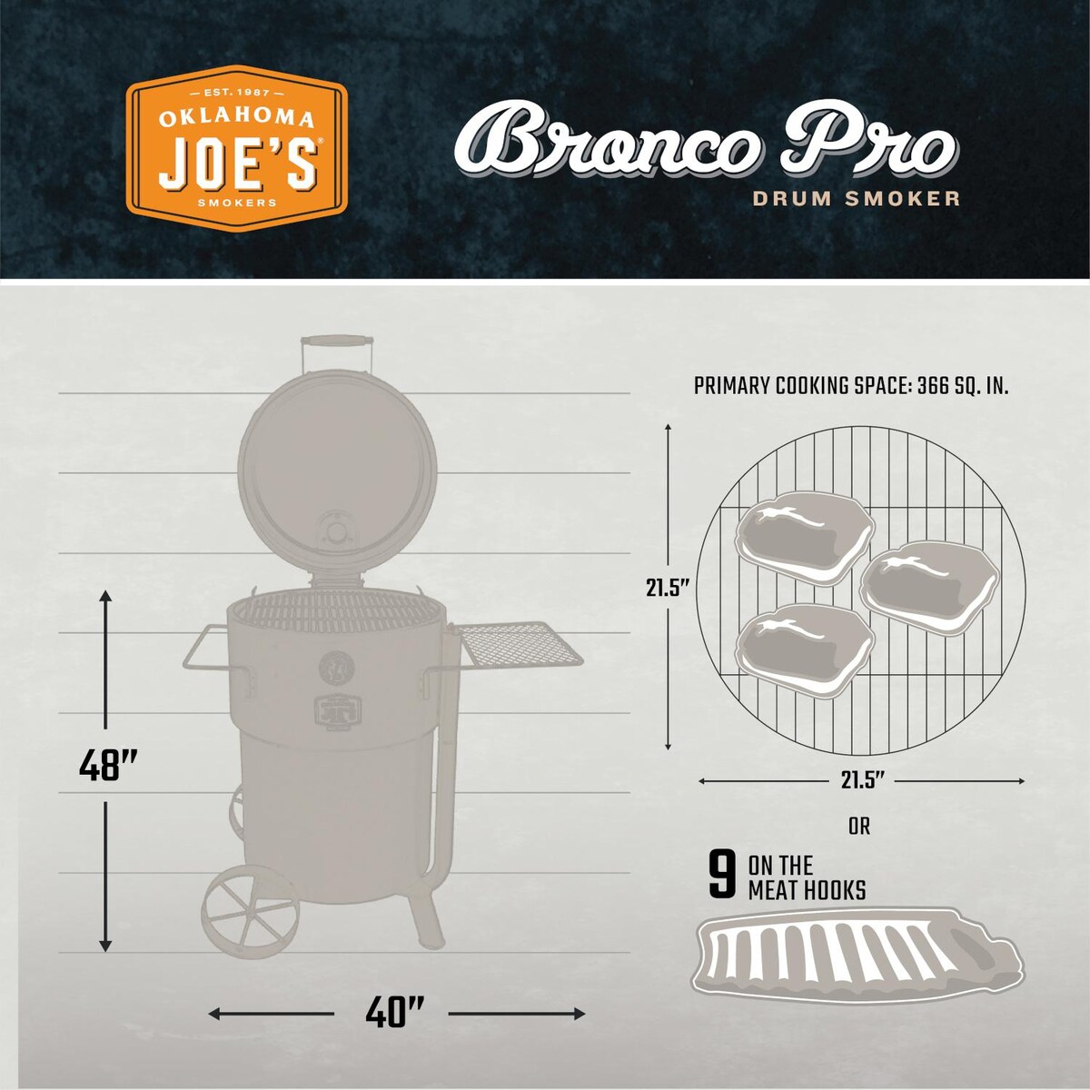 Oklahoma Joe's Bronco Pro Drum Smoker