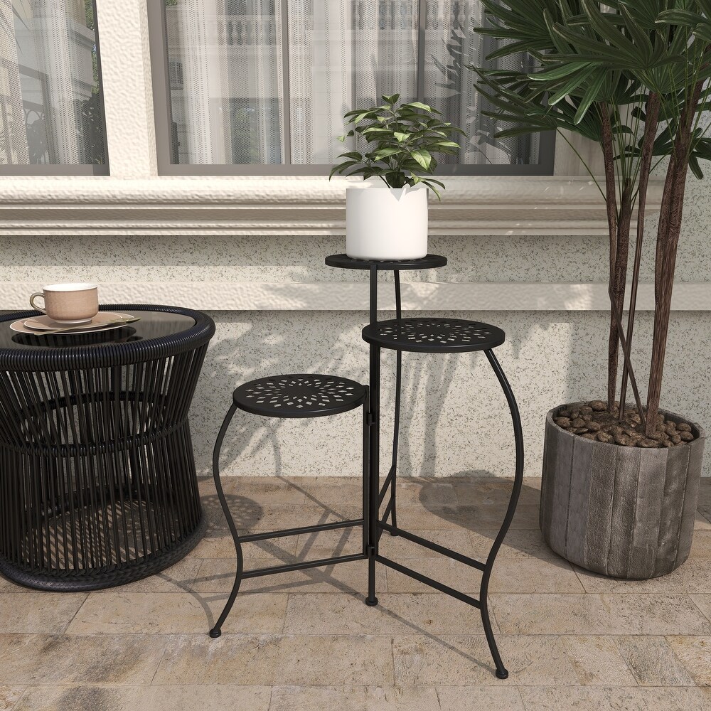 Metal Indoor Outdoor 3 Tier Plantstand