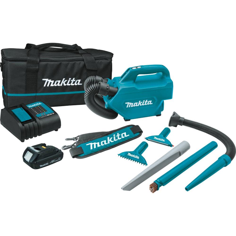 Makita 18V LXT Lithium-Ion Compact Handheld Canister Vacuum Kit (1.5Ah) XLC07SY1 from Makita