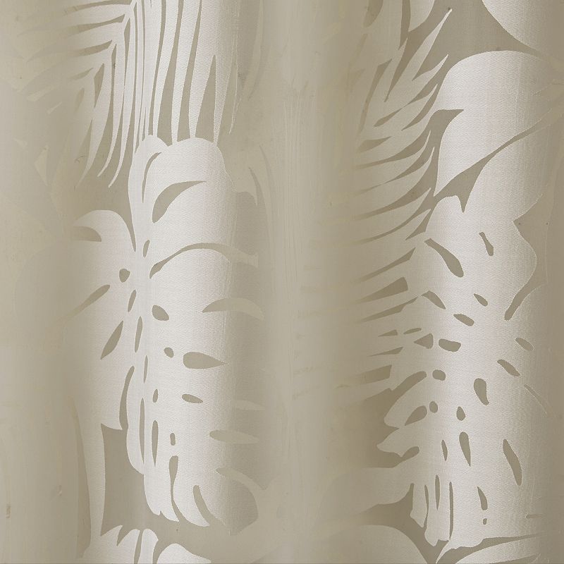 Madison Park 1-Panel Kauna Palm Leaf Sheer Grommet Window Curtain