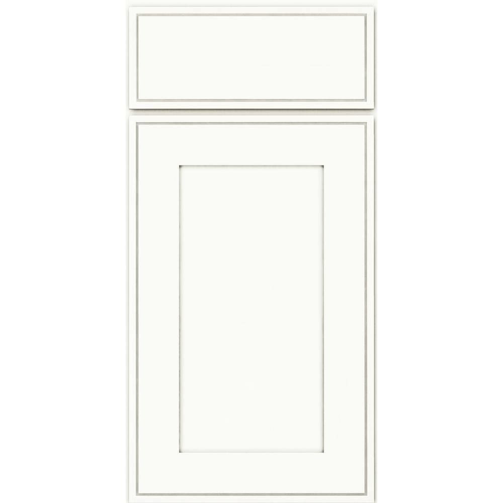 KraftMaid Shaker 15 x 15 in. Cabinet Door Sample in Dove White RDCDS.HDAH8M4DWM