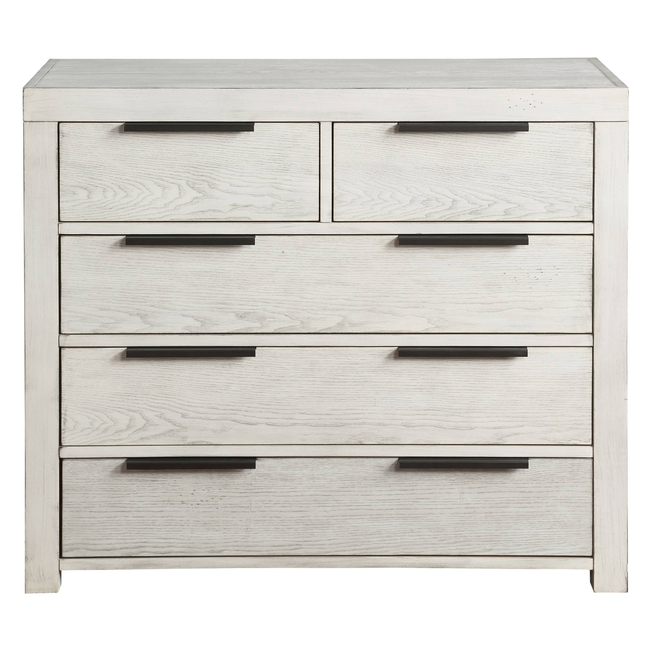 ACME Celerina 5-Drawer Rectangular Chest in Weathered White