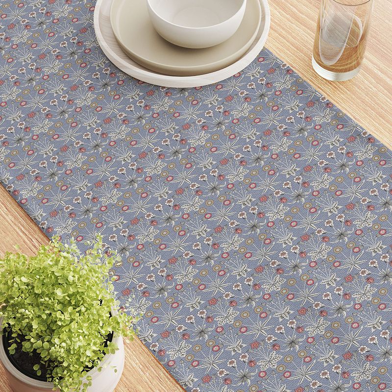 Table Runner， 100% Cotton， 16x72， Floral 50