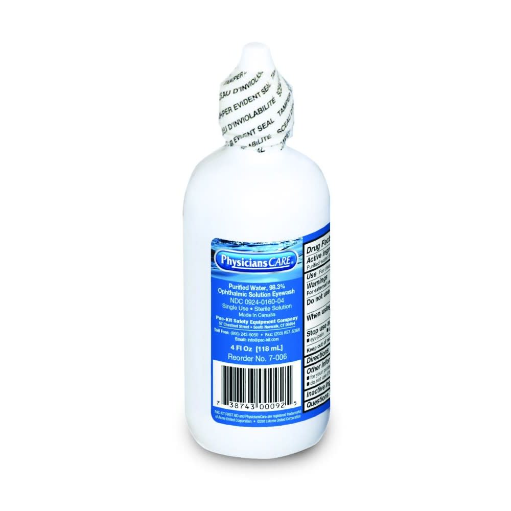 First Aid Only PhysiciansCare Bottle Eye Wash Solution 4oz