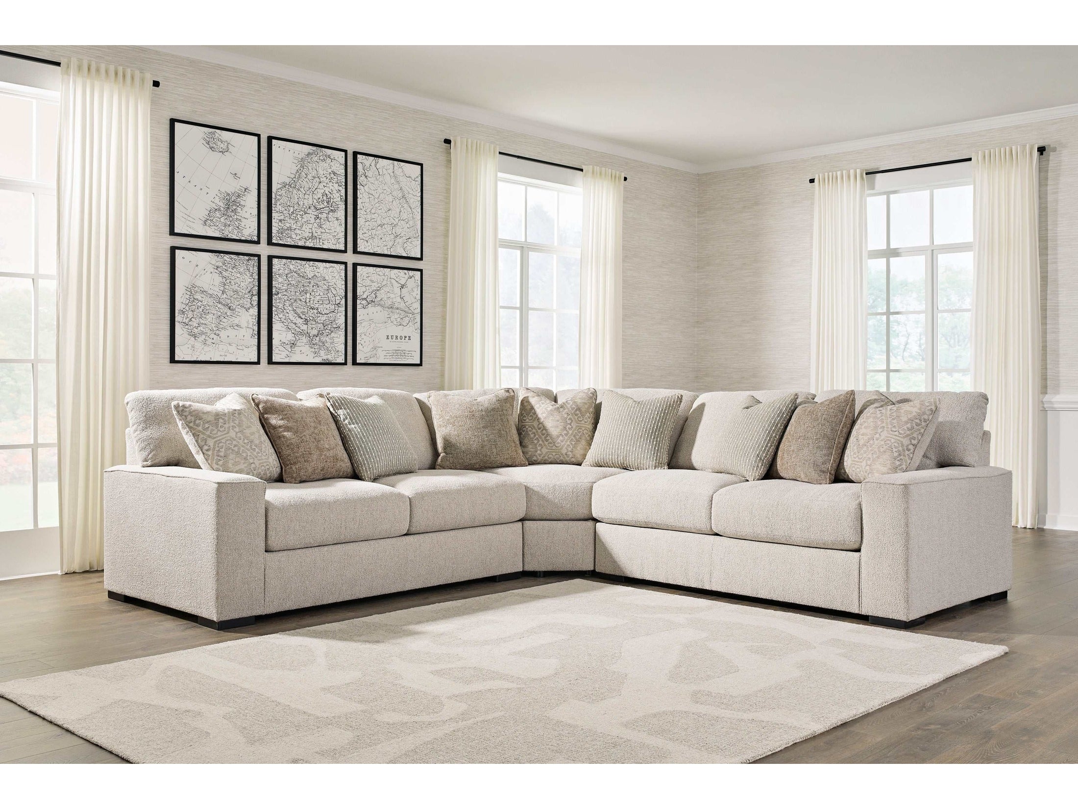 (Online Special Price) Ballyton Sand 3pc Symmetrical Sectional