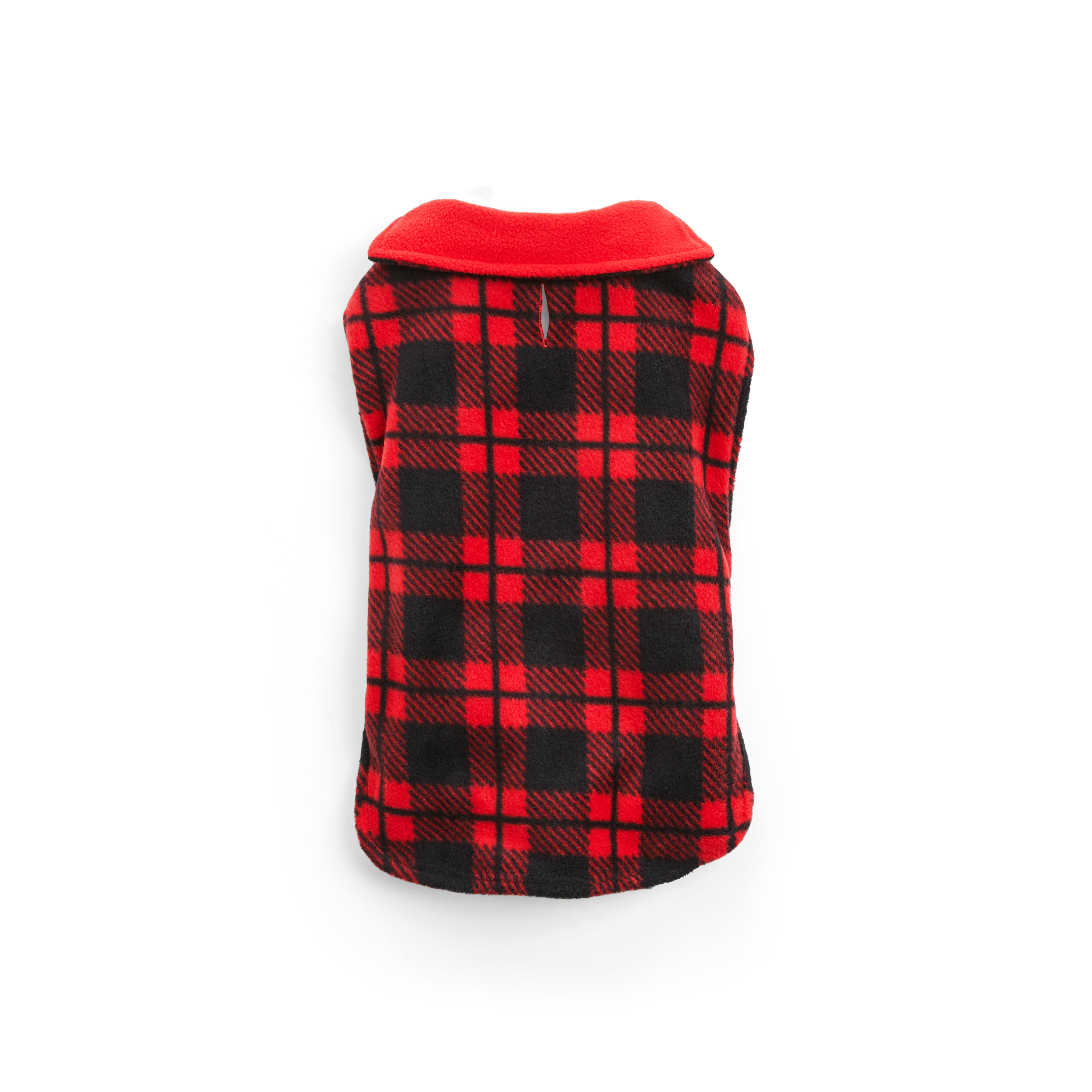 YOULY Red Check Cozy Dog Coat， X-Small/Small