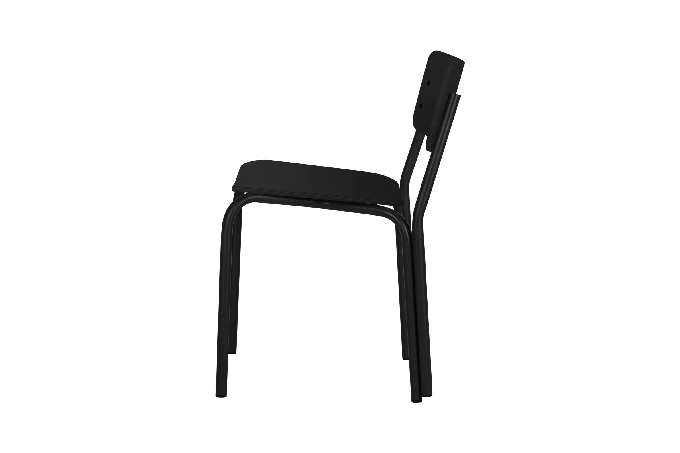 Black Contoured Chair – Simple, Elegant Design with Smooth Lines