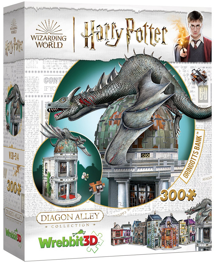 University Games Wrebbit Harry Potter Diagon Alley Collection Gringotts Bank 3D Puzzle  300 Pieces